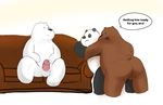  anal anal_penetration balls bear butt cartoon_network grizzly_(character) grizzly_bear ice_bear male male/male mammal panda panda_(character) penetration penis polar_bear sofa unknown_artist we_bare_bears 