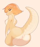  anthro anus big_butt breasts butt female huge_butt kanel nude pussy reptile scalie simple_background smile 