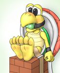  absurd_res adorkable anthro ball_gag bdsm blush bondage bound cute feet foot_focus gag gagged handcuffs hi_res koopa koopa_troopa mario_bros nervous nintendo paws reptile scalie shackles sodiepawp soles solo toes turtle video_games 