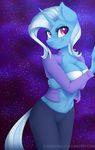  5_fingers anthro breasts clothed clothing equine eyelashes female fingers friendship_is_magic horn mammal midriff my_little_pony navel purple_eyes silentwulv smile solo standing trixie_(mlp) unicorn wide_hips 