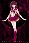  2016 bishoujo_senshi_sailor_moon boots bow brooch brown_hair character_name choker circlet closed_eyes closed_mouth dated elbow_gloves expressionless facing_viewer gloves gold_trim highres jewelry knee_boots magical_girl miniskirt pleated_skirt red_choker red_footwear red_skirt sailor_astarte sailor_collar sailor_moon_musical sailor_senshi_uniform saki_(hxaxcxk) short_hair signature skirt solo sparkle tiara white_gloves 