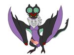  balls erection green_sclera looking_at_viewer male nintendo noivern open_mouth penis pok&eacute;mon precum scalie semi-anthro simple_background solo steve_(artist) teeth video_games white_background 