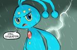  ambiguous_gender blue_eyes dialogue english_text legendary_pok&eacute;mon manaphy meme nintendo pok&eacute;mon raining speech_bubble text unknown_artist video_games wet 