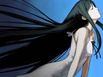  artist_request black_hair dress highres long_hair saya saya_no_uta solo sundress third-party_edit very_long_hair wallpaper 