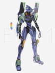  arms_at_sides character_name clenched_hands color_guide eva_01 full_body grey_background mecha neon_genesis_evangelion no_humans pump_(pumpqmuq) simple_background standing 