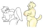  0phanim anthro areola big_breasts big_nipples blush breasts butter cat feline female huge_breasts inverted_nipples lactating mammal navel nipples nude obese overweight presenting puffy_pussy pussy simple_background solo spread_legs spreading standing thick_thighs voluptuous wide_hips 