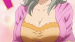  1girl animated animated_gif binbougami_ga! bouncing_breasts breasts green_eyes grey_hair large_breasts sakura_ichiko solo 