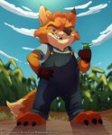  2016 anthro canine child clothing disney fox gideon_grey male mammal overalls xnirox young zootopia 