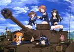  :d absurdres akiyama_yukari anglerfish bangs black_eyes black_hair black_legwear bottle brown_eyes brown_hair bunny emblem girls_und_panzer ground_vehicle hairband headphones highres isobe_noriko isuzu_hana kawanishi_shinobu long_hair military military_uniform military_vehicle miniskirt motor_vehicle multiple_girls nishizumi_miho official_art ooarai_(emblem) ooarai_military_uniform oono_aya open_mouth panzerkampfwagen_iv pleated_skirt reizei_mako sakaguchi_karina sawa_azusa short_hair skirt smile takebe_saori tank thermos throat_microphone uniform white_skirt yamagou_ayumi 