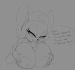  2016 aerola anthro bat big_breasts breasts duo english_text erect_nipples erection female huge_breasts human male mammal nipples penis penis_kissing rouge_the_bat sex sonic_(series) text thecon titfuck 