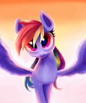  equine eyelashes female friendship_is_magic gianghanez2880 gradient_background hair horse looking_at_viewer mammal multicolored_hair my_little_pony pink_eyes pony rainbow_dash_(mlp) rainbow_hair simple_background smile solo wings 