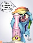  2016 animal_genitalia animal_penis big_penis blush cock_ring english_text equine equine_penis female feral friendship_is_magic hair mammal multicolored_hair my_little_pony northernsprint patreon pegasus penis rainbow_dash_(mlp) rainbow_hair text wings 