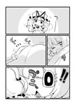  chimosaku comic greyscale highres monochrome multiple_girls pajamas touhou translation_request yakumo_ran yakumo_yukari 