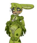  animatronic balls blush clothed clothing clothing_lift erection flashing green_eyes humanoid_penis intersex looking_at_viewer machine penis retracted_foreskin robot simple_background skirt skirt_lift solo springtrap_(fnaf) standing uncut unnecessaryfansmut 