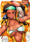  1girl bandeiras bandeiras_hattori breasts dark_skin king_of_fighters large_breasts nelson_(kof) pixiv_manga_sample smile the_king_of_fighters_xiv zarina 