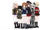 :d absurdres anchovy ankle_boots anzio_military_uniform artist_request black_footwear black_ribbon blonde_hair blue_eyes boots brown_eyes brown_hair crossed_arms cup darjeeling drill_hair fang girls_und_panzer hair_ribbon hand_on_hip hat highres katyusha kay_(girls_und_panzer) knee_boots kuromorimine_military_uniform long_hair looking_at_viewer military military_uniform multiple_girls nishizumi_maho nishizumi_miho official_art ooarai_military_uniform open_mouth pravda_military_uniform red_eyes red_skirt ribbon saunders_military_uniform school_uniform short_hair short_shorts shorts siblings simple_background sisters skirt smile st._gloriana's_military_uniform standing teacup thighhighs trait_connection twin_drills twintails uniform white_background white_legwear white_skirt 