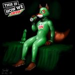  canine collar cuffs_(disambiguation) dildo fox gimp invalid_tag mammal mountain_dew rubber sex_toy suit 