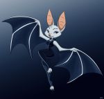  anthro bodysuit chiropteran clothed clothing curves disney fan_character female femme_fatale hi_res mammal microchiropteran phyllostomid portrait simple_background skeletonguys-and-ragdolls skinsuit solo tight_clothing vampire_bat wings yangochiropteran zootopia 