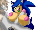  anthro areola balls big_breasts breasts crossgender duo erect_nipples erection female hedgehog huge_breasts johnnythehusky male mammal mobian_(species) nipples nude penis sex sonic_(series) sonic_the_hedgehog titfuck 