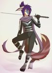  ambiguous_gender anthro canine clothed clothing looking_at_viewer mammal melee_weapon simple_background solo sword weapon zedzar 