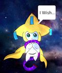  2016 bitter_sweet clothing english_text female jirachi legendary_pok&eacute;mon mammal nintendo pok&eacute;mon sad scarf tears text thataveragedude video_games 