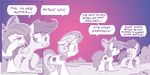  2016 blush comic cutie_mark dialogue dilarus english_text equine female freckles friendship_is_magic group horn horse mammal monochrome my_little_pony pegasus pony scootaloo_(mlp) sweetie_belle_(mlp) text unicorn wings 