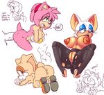  all_fours amy_rose anus bat breasts butt cream_the_rabbit doggystyle feet fellatio female from_behind_position hedgehog lagomorph mammal oral pussy rabbit rouge_the_bat sex sketch sonic_(series) tears 