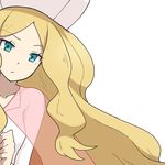  aqua_eyes blonde_hair cattleya_(pokemon) elite_four hat long_hair memorinn pink_hat pokemon pokemon_(game) pokemon_bw solo transparent_background 