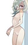  1girl amiami arched_back female navel nude original pussy small_breasts solo standing 