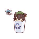  animal_ears animated animated_gif cat_ears chen cursor fish fish_bone green_hat hat jewelry nuu_(nu-nyu) recycle_bin recycling_symbol single_earring touhou translated white_eyes 