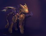  equine hooves machine male mammal robot robotics simple_background solo standing viwrastupr weapon wings 