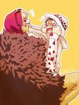  2boys child donquixote_rocinante fur_coat hat heart_print male_focus multiple_boys one_piece sick trafalgar_law younger 