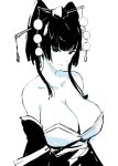  1girl black_hair breasts dead_or_alive dead_or_alive_5 large_breasts nyotengu solo 