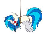  alpha_channel anus ball_gag blue_hair bound butt clothing equine female feral friendship_is_magic gag hair horn legwear mammal mr_rottson multicolored_hair my_little_pony puffy_anus pussy raised_tail red_eyes restrained rope thigh_highs two_tone_hair unicorn vinyl_scratch_(mlp) 