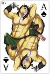  &clubs; 2015 5_fingers abs ace_of_clubs animal_genitalia animal_penis anthro armpits balls biceps big_penis black_fur black_hair blue_eyes card clothed clothing digital_media_(artwork) equine equine_penis erection flexing flower fur hair hand_behind_head horse loincloth looking_at_viewer male mammal medial_ring multicolored_fur muscular muscular_male navel pecs penis plant playing_card pose precum rose rov signature simple_background solo suit_symbol tenting topless vein veiny_penis white_background white_fur yellow_fur 
