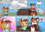  &lt;3 2016 3ds anthro blue_eyes boop canine clothing comic female fox furry_lifestyle fursuit fuzzt0ne green_eyes hi_res human lamp mammal nintendo open_mouth scarf video_games 