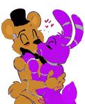 &lt;3 animictronics bonnie_(fnaf) bow_tie five_nights_at_freddy&#039;s freddy_(fnaf) hat kissing male male/male penis video_games 