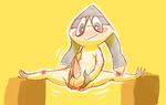  animal_genitalia blush erection helioptile kissikat lizard male nintendo pok&eacute;mon reptile scalie simple_background solo video_games 