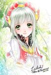  green_eyes hairband lailah_(tales) long_hair ponytail shiitake_(gensoudou) smile solo tales_of_(series) tales_of_zestiria very_long_hair white_hair 