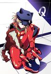  animal_ears animal_hat animal_helmet badge bangs black_hat blue_eyes bodysuit bracer breasts button_badge cabbie_hat cat_hat clenched_hand closed_mouth copyright_name evangelion:_3.0_you_can_(not)_redo eyepatch fake_animal_ears frown fuku_(pukuyan) full_body gloves hair_over_one_eye hand_on_headwear hat hat_ornament head_tilt headwear_removed helmet helmet_removed highres indoors jacket knee_up light_brown_hair long_hair long_sleeves looking_at_viewer medium_breasts neon_genesis_evangelion number off_shoulder on_floor open_clothes open_jacket pilot_suit plugsuit rebuild_of_evangelion red_jacket revision shadow shikinami_asuka_langley shiny shiny_clothes single_vertical_stripe sitting solo souryuu_asuka_langley spread_legs tape tile_floor tile_wall tiles track_jacket turtleneck two_side_up 