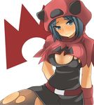  1girl breasts dyson_(edaokunnsaikouya) female gloves hood looking_at_viewer nintendo pokemon team_magma uniform 