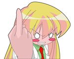  blush finger flipping_off fuck_you pani_poni_dash rebecca_miyamoto white 