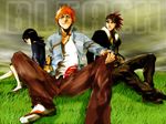  abarai_renji bleach grass kon kuchiki_rukia kurosaki_ichigo 