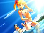  beach bikini fate/stay_night illyasviel_von_einzbern matou_sakura saber summer swimsuit tohsaka_rin water 