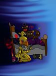  2016 animatronic anthro avian big_breasts bird breasts chicken cupcake_(fnaf) digital_media_(artwork) female five_nights_at_freddy&#039;s five_nights_at_freddy&#039;s_4 glowing glowing_eyes machine nightmare_chica_(fnaf) robot simple_background smile video_games 