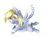  2016 alpha_channel amber_eyes blonde_hair cat cutie_mark derpy_hooves_(mlp) equine feathered_wings feathers feline female feral flying friendship_is_magic fur grey_feathers grey_fur hair hybrid mammal my_little_pony open_mouth pegasus scarlet-spectrum simple_background smile solo transparent_background wings 