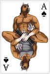  &spades; 2016 5_toes abs ace_of_spades animal_genitalia animal_penis anthro biceps black_penis brown_fur card clothed clothing digital_media_(artwork) equine equine_penis erection fur grey_hair hair horse looking_at_viewer male mammal multicolored_fur muscular muscular_male navel nipples nude pecs penis plantigrade playing_card rov shirt simple_background solo suit_symbol tank_top toes two_tone_fur white_background white_fur 