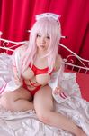  1girl asian breasts cosplay large_breasts looking_at_viewer mana nitroplus nurse photo plump solo super_sonico 