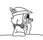 bandanna cub earth_pony emerald_jewel(colt_quest) equine fan_character feathers ficficponyfic fork hat horse male mammal my_little_pony pony simple_background young 