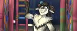  anthro black_nose blue_eyes caprine crossgender female fur grey_(wolf) horn mammal namygaga russian sheep sheep_and_wolves signature smile standing tuft wizart wizarts 